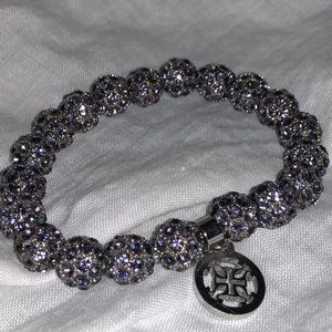 Stunning Rustic Cuff Kennedy in purple and silver